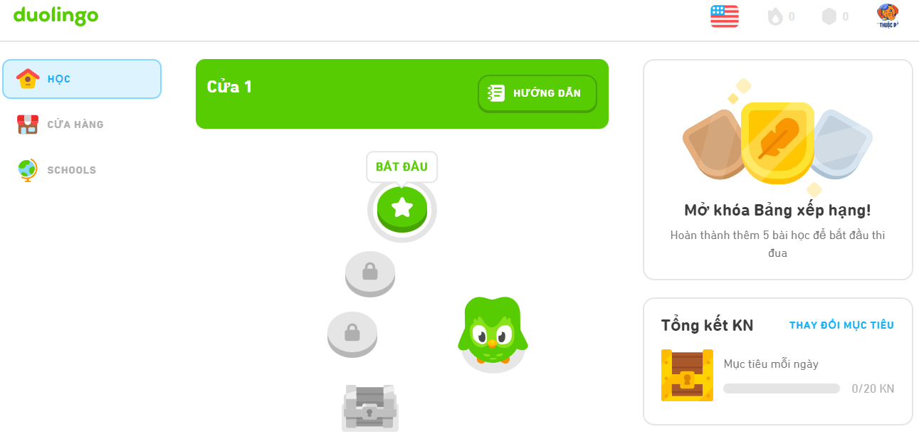 Duolingo learning english